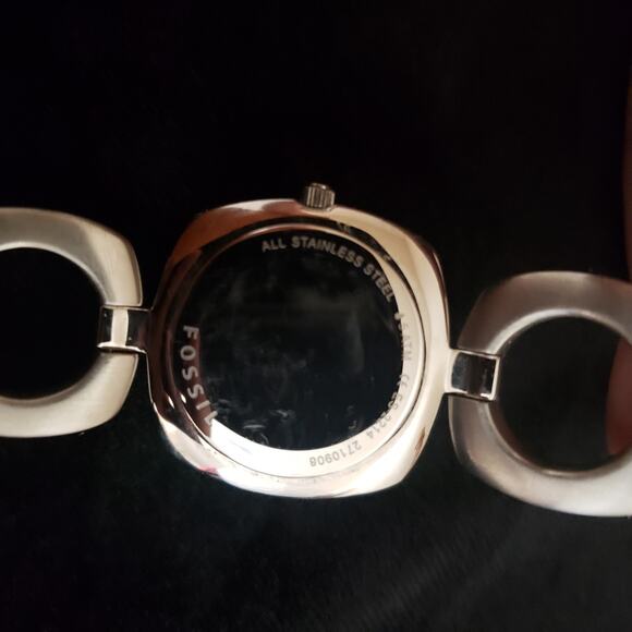 Ladies Fossil Water Resistant Quartz Bracelet Watch Stainless Steel‎ 6" New Batt - Picture 10 of 10